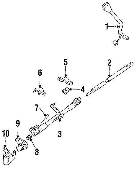 Diagram STEERING COLUMN. SHAFT & INTERNAL COMPONENTS. for your Mercury Grand Marquis  