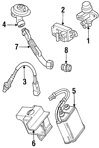 Diagram EMISSION SYSTEM. EMISSION COMPONENTS. for your Mercury Grand Marquis  