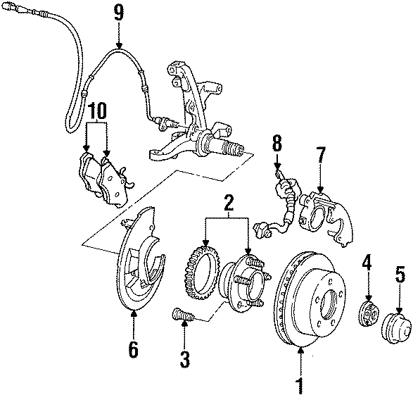 Diagram FRONT SUSPENSION. BRAKE COMPONENTS. for your 2009 Ford Fusion   