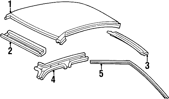 Diagram ROOF & COMPONENTS. for your 2013 Ford F-150 5.0L V8 FLEX A/T RWD XLT Extended Cab Pickup Fleetside 