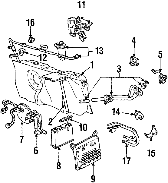 Diagram FUEL SYSTEM COMPONENTS. for your 2012 Ford Fusion   