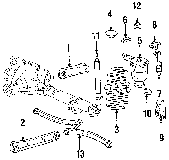 Diagram REAR SUSPENSION. SUSPENSION COMPONENTS. for your 2010 Ford Flex   