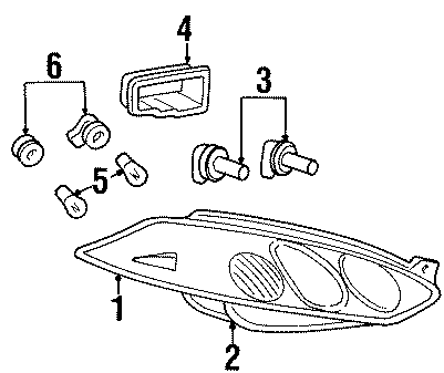 Diagram FRONT LAMPS. HEADLAMP COMPONENTS. for your 2017 Lincoln MKZ Select Hybrid Sedan  