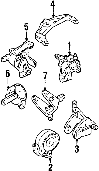 ENGINE / TRANSAXLE. ENGINE & TRANS MOUNTING. Diagram