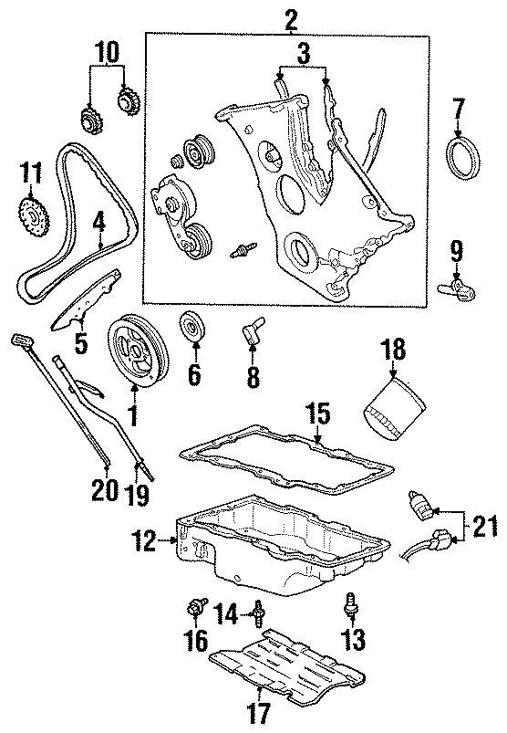 Diagram ENGINE / TRANSAXLE. ENGINE PARTS. for your Mercury Cougar  