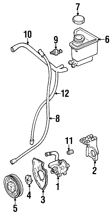 Diagram STEERING GEAR & LINKAGE. PUMP & HOSES. for your 2005 Ford Ranger 3.0L Vulcan V6 M/T RWD XL Extended Cab Pickup Fleetside 