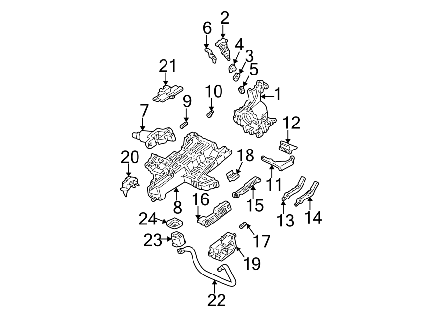 Diagram STEERING COLUMN. HOUSING & COMPONENTS. for your Mercury