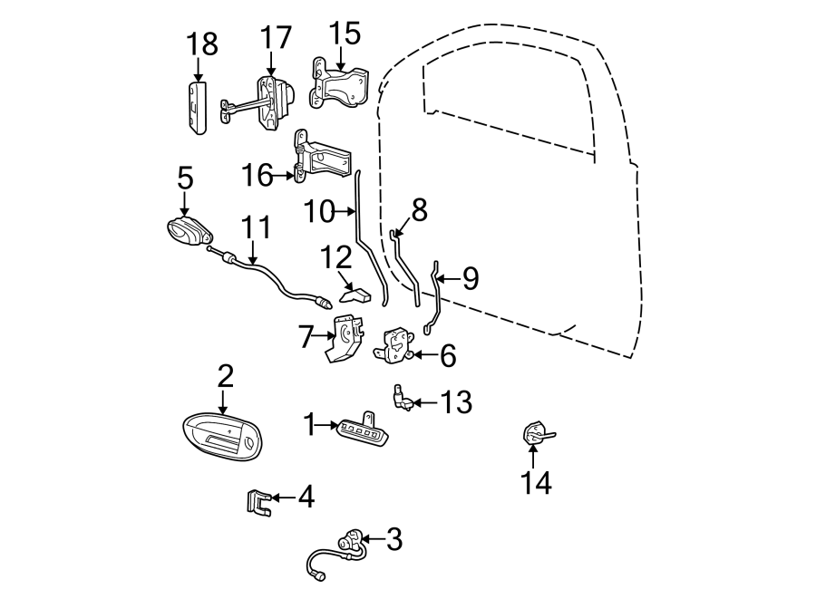 Diagram FRONT DOOR. LOCK & HARDWARE. for your Ford F-150 Heritage  