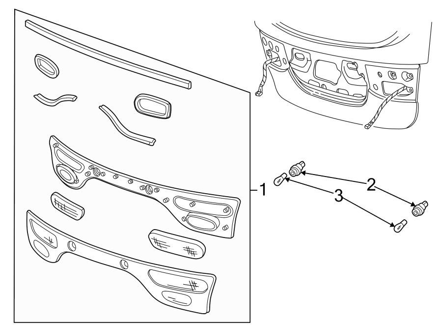 Diagram REAR LAMPS. REAR REFLECTOR. for your 2016 Lincoln MKZ Hybrid Sedan  