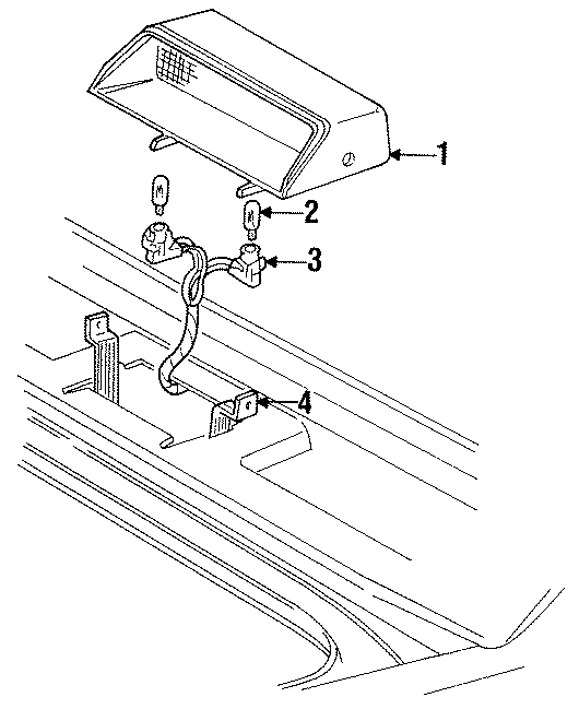 Diagram REAR LAMPS. HIGH MOUNTED STOP LAMP. for your 1984 Ford F-150   