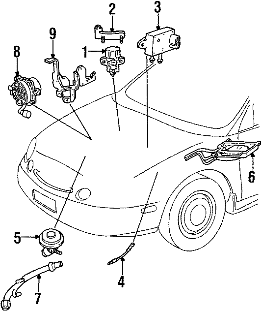 Diagram EMISSION SYSTEM. EMISSION COMPONENTS. for your 2007 Ford Fusion   