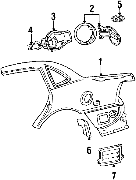 Diagram QUARTER PANEL & COMPONENTS. for your Mercury