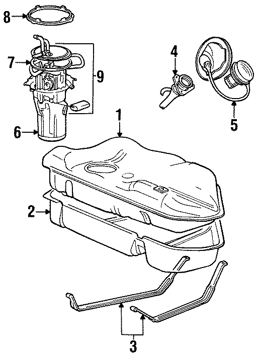 Diagram FUEL SYSTEM COMPONENTS. for your 2002 Ford F-450 Super Duty  Lariat Cab & Chassis - Crew Cab 