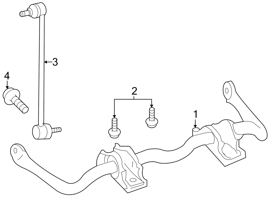 Diagram Front suspension. Stabilizer bar & components. for your Ford F-550 Super Duty  