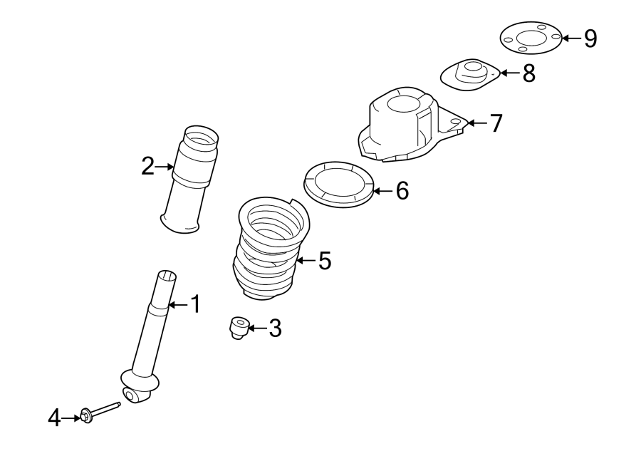 Diagram REAR SUSPENSION. SHOCKS & COMPONENTS. for your 2019 Ford Transit-250   