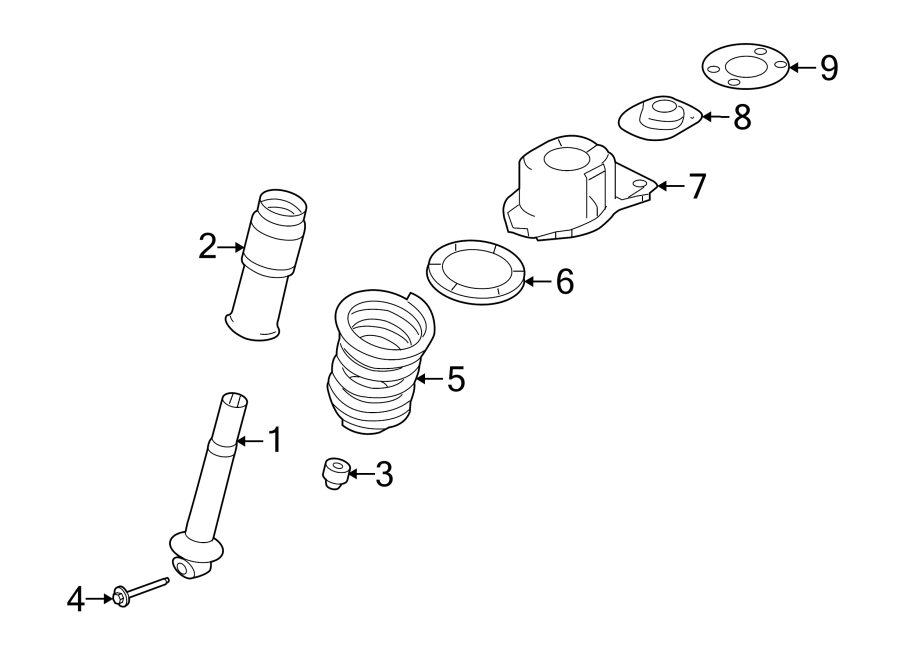 Diagram REAR SUSPENSION. SHOCKS & COMPONENTS. for your 2019 Ford Transit-250   