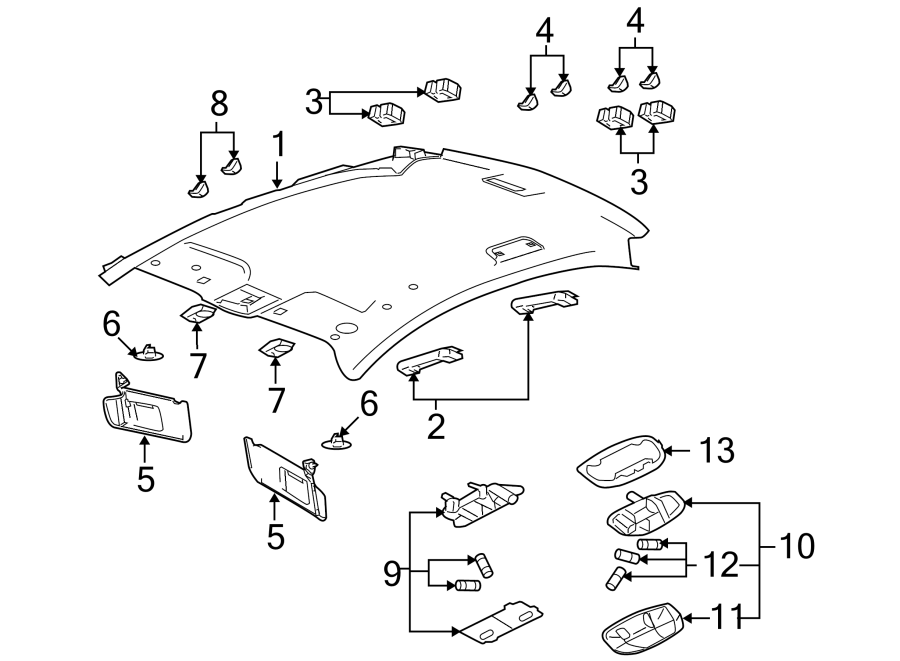 Diagram INTERIOR TRIM. for your 2019 Ford Explorer   