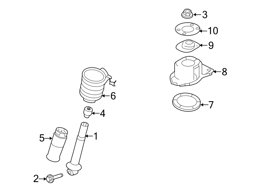 Diagram REAR SUSPENSION. STRUTS & COMPONENTS. for your 2018 Lincoln MKZ   