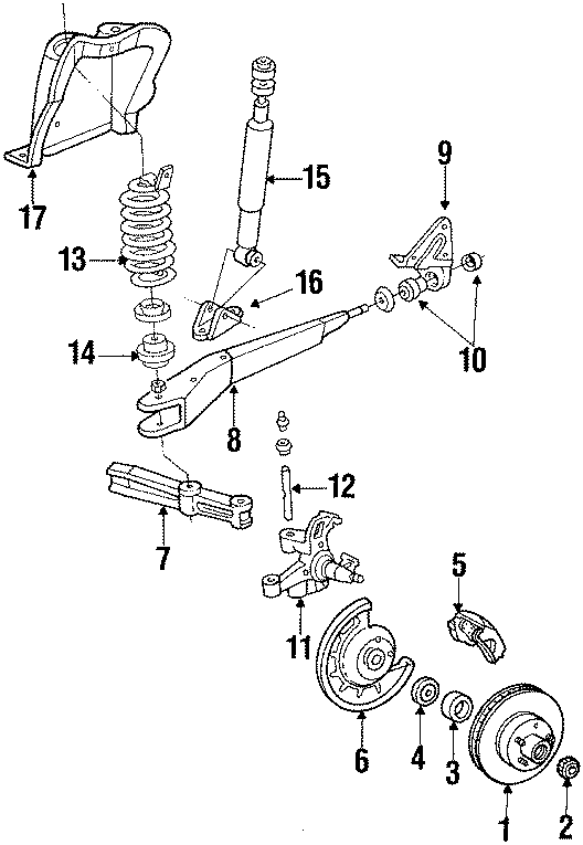 Diagram WHEELS & FRONT SUSPENSION. for your 1985 Ford E-250 Econoline   