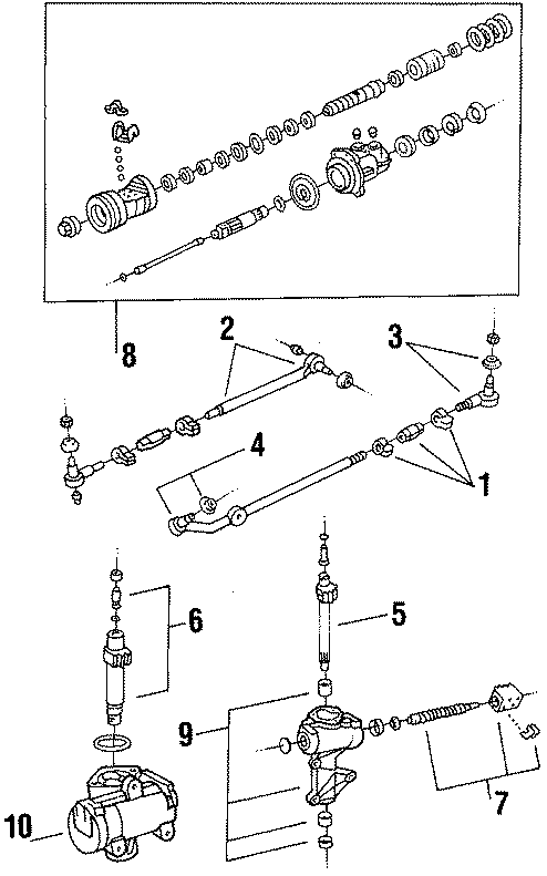 Diagram STEERING GEAR & LINKAGE. for your Ford F-250  