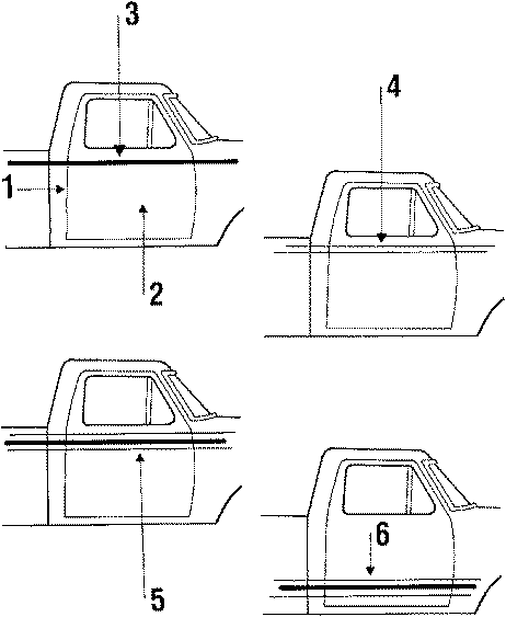 Full size assembly image of FRONT DOOR. DOOR & COMPONENTS. (1/1)
