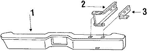 Diagram REAR BUMPER. BUMPER ASSEMBLY. for your 1985 Ford F-150 5.8L HO V8 M/T RWD XLT Lariat Standard Cab Pickup Stepside 