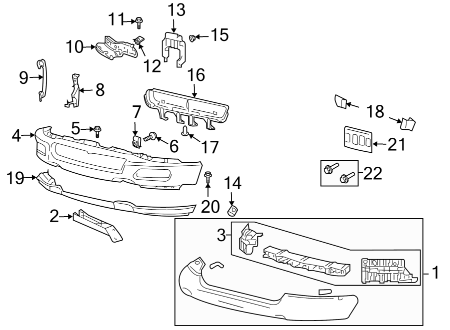 Diagram FRONT BUMPER. BUMPER & COMPONENTS. for your 2004 Ford F-150  FX4 Extended Cab Pickup Fleetside 