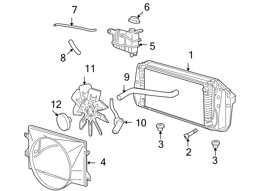 Diagram COOLING FAN. RADIATOR & COMPONENTS. for your 2016 Ford F-150   