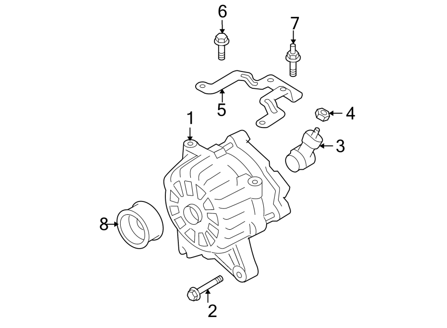 Diagram ALTERNATOR. for your 2010 Ford E-150 5.4L Triton V8 FLEX A/T XLT Standard Passenger Van 