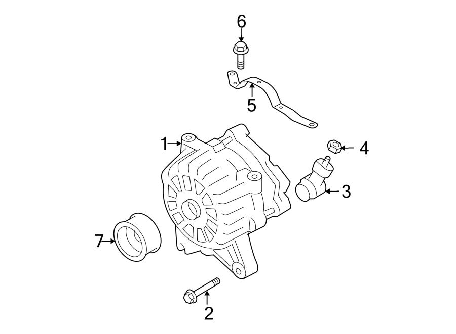 Diagram ALTERNATOR. for your 2010 Ford E-150 5.4L Triton V8 FLEX A/T XLT Standard Passenger Van 