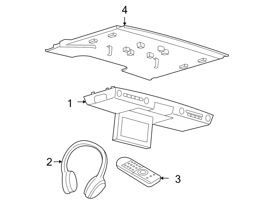 Full size assembly image of ENTERTAINMENT SYSTEM COMPONENTS. (1/1)