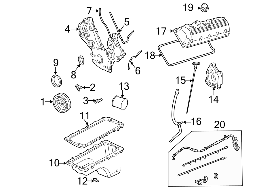 Diagram ENGINE PARTS. for your Mercury