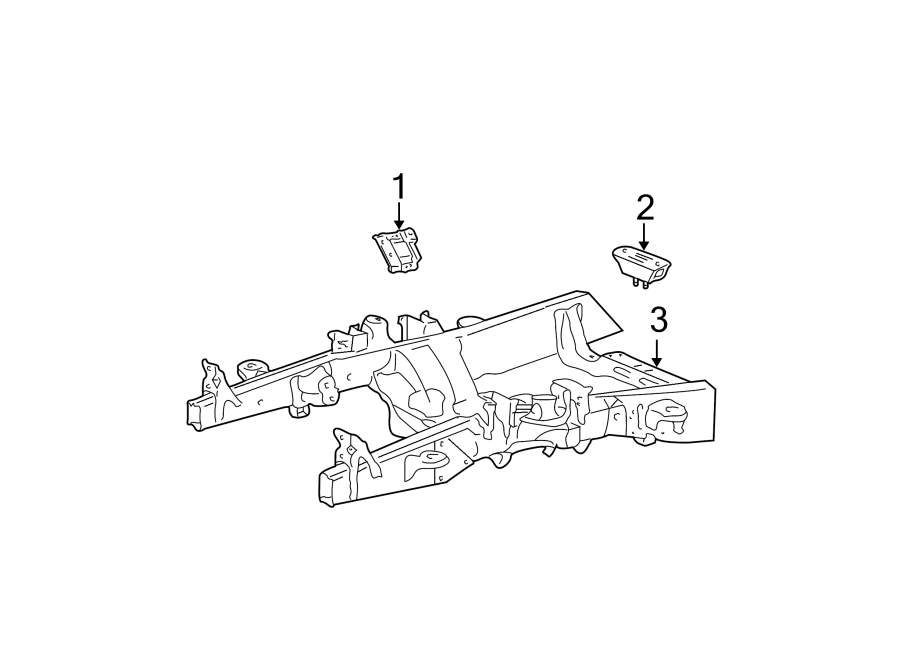 Diagram ENGINE & TRANS MOUNTING. for your 2007 Ford F-150 5.4L Triton V8 FLEX M/T RWD XLT Standard Cab Pickup Fleetside 