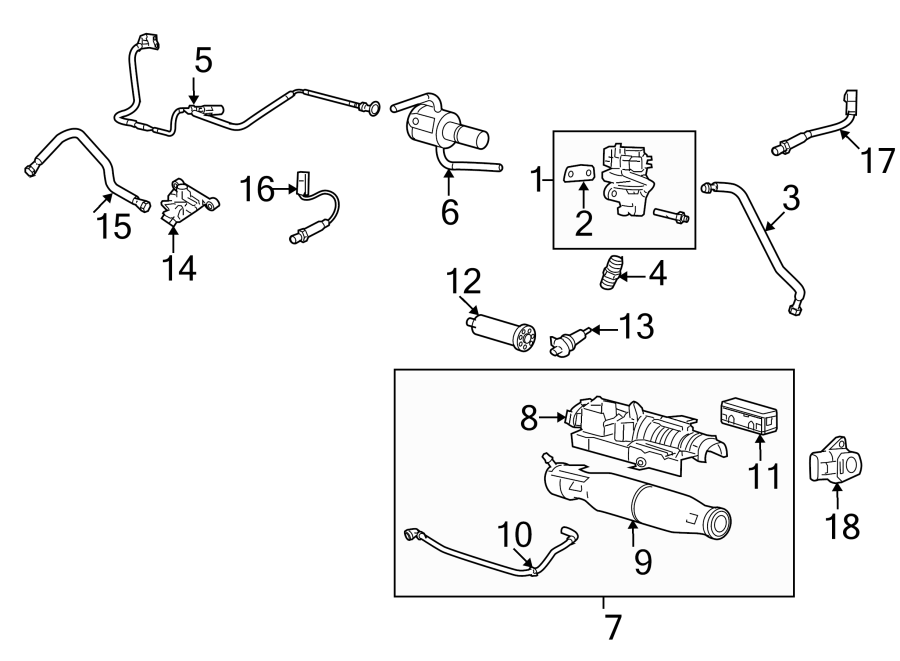 Diagram Emission system. Emission components. for your Ford F-150  