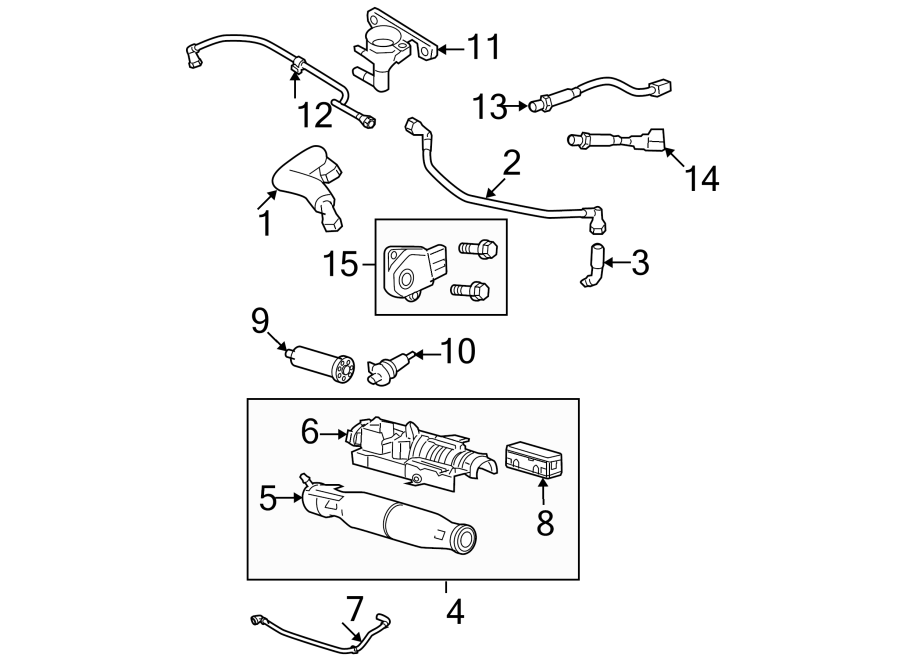 Diagram EMISSION SYSTEM. EMISSION COMPONENTS. for your Ford Ranger  