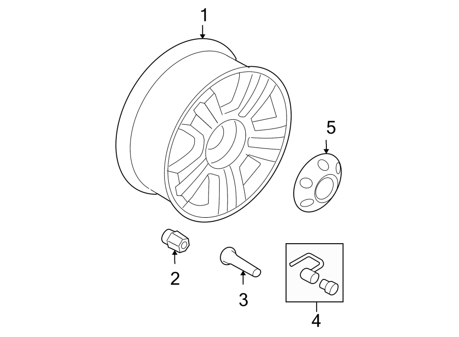 Diagram WHEELS. for your 2007 Ford F-150 4.6L Triton V8 A/T RWD XL Standard Cab Pickup Fleetside 