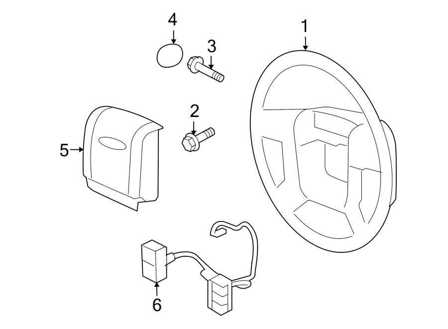 Diagram STEERING WHEEL & TRIM. for your 2007 Ford F-150   