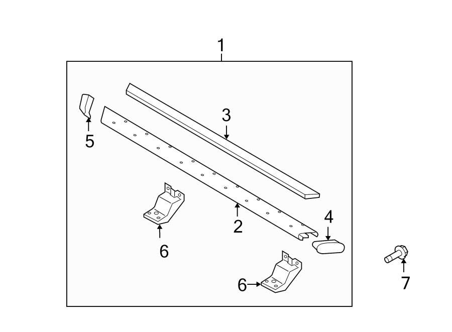 Diagram CAB. RUNNING BOARD. for your 2007 Ford F-150 5.4L Triton V8 A/T 4WD FX4 Standard Cab Pickup Fleetside 