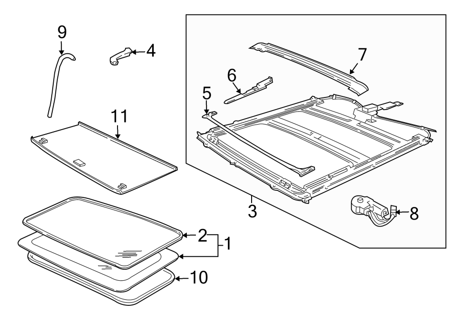 Diagram CAB. SUNROOF. for your 2014 Ford F-150 6.2L V8 A/T 4WD FX4 Crew Cab Pickup Fleetside 