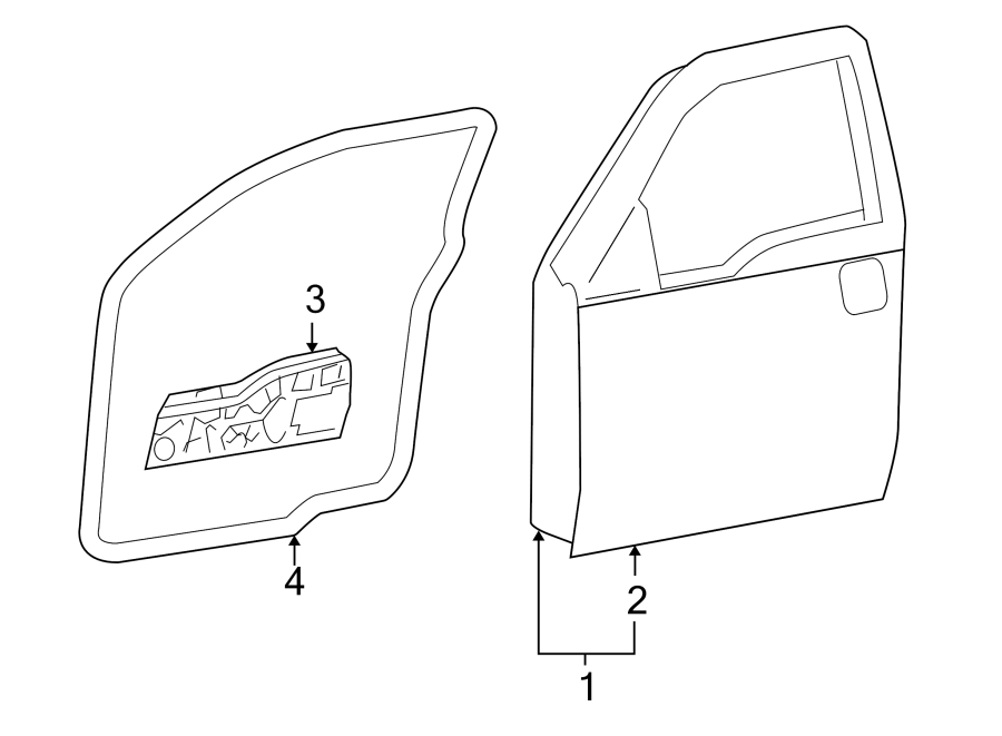 Diagram FRONT DOOR. DOOR & COMPONENTS. for your Ford F-150  