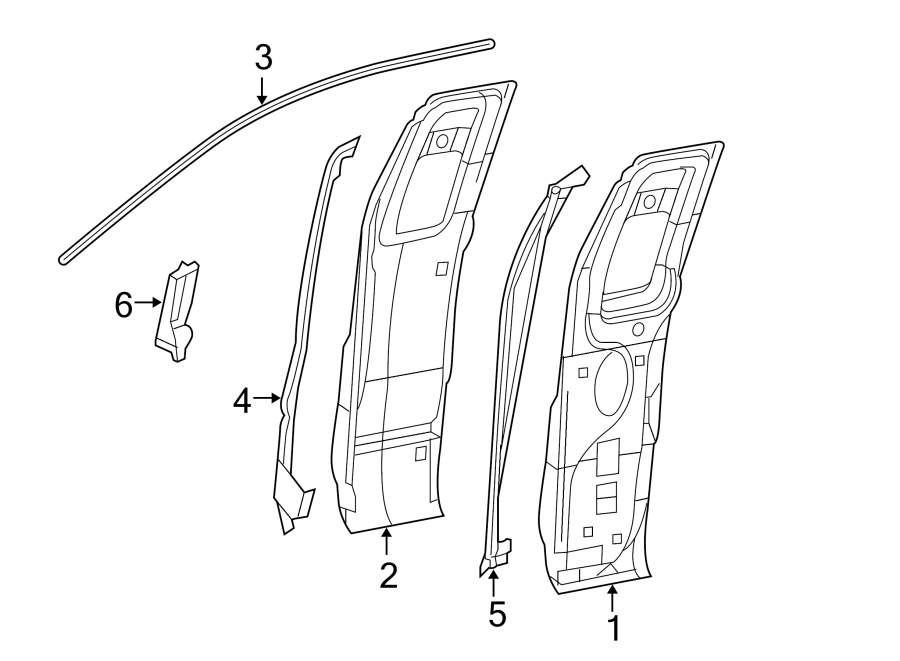 Diagram REAR DOOR. DOOR & COMPONENTS. for your Ford F-150  