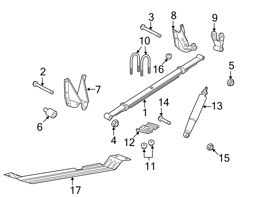 Diagram REAR SUSPENSION. SUSPENSION COMPONENTS. for your 2007 Ford F-550 Super Duty   