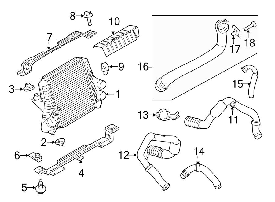 Diagram INTERCOOLER. for your 2003 Ford F-150  XLT Standard Cab Pickup Fleetside 