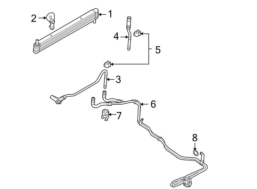 Diagram TRANS OIL COOLER. for your 1984 Ford F-150   