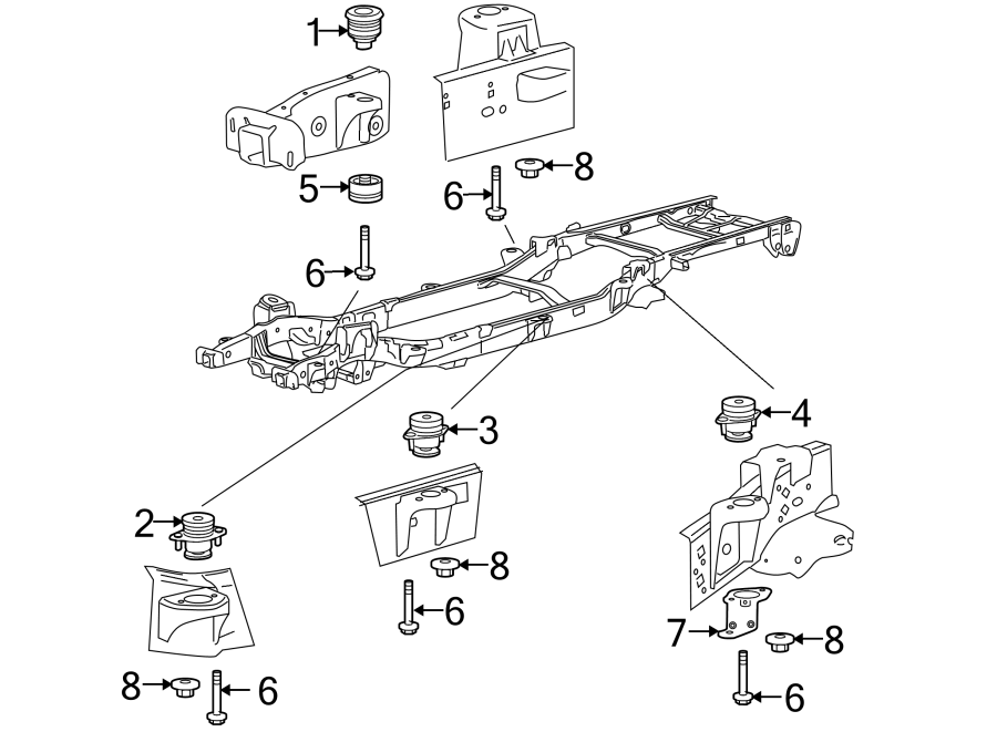 Diagram FRAME & COMPONENTS. for your 2010 Ford F-150 5.4L Triton V8 FLEX A/T RWD XL Extended Cab Pickup Fleetside 