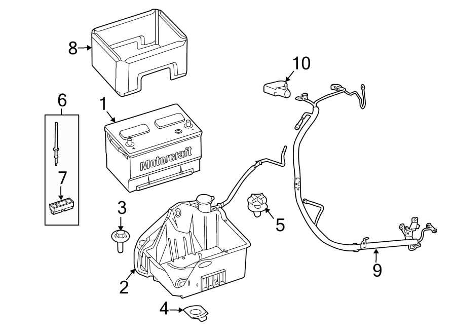 Diagram BATTERY. for your 2018 Lincoln MKZ   