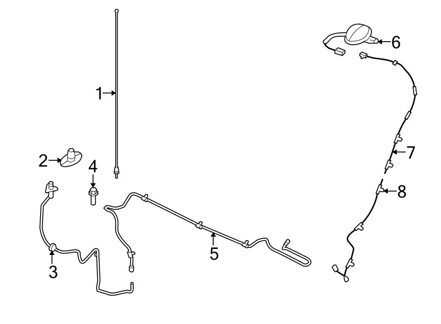 Diagram ANTENNA. for your 2012 Ford F-150 3.5L EcoBoost V6 A/T 4WD King Ranch Crew Cab Pickup Fleetside 