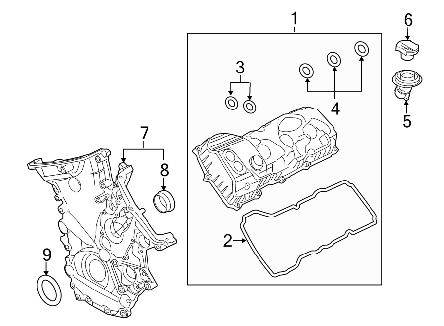 Diagram Valve & timing covers. for your 2017 Ford F-150  Raptor Extended Cab Pickup Fleetside 