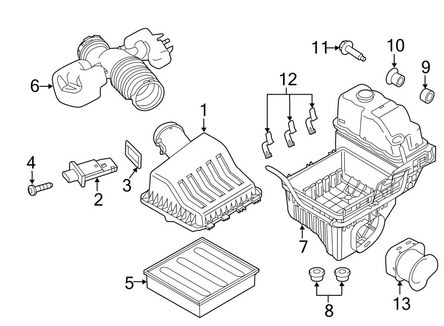 Diagram AIR INTAKE. for your 2016 Lincoln MKZ Black Label Sedan 2.0L EcoBoost A/T FWD 