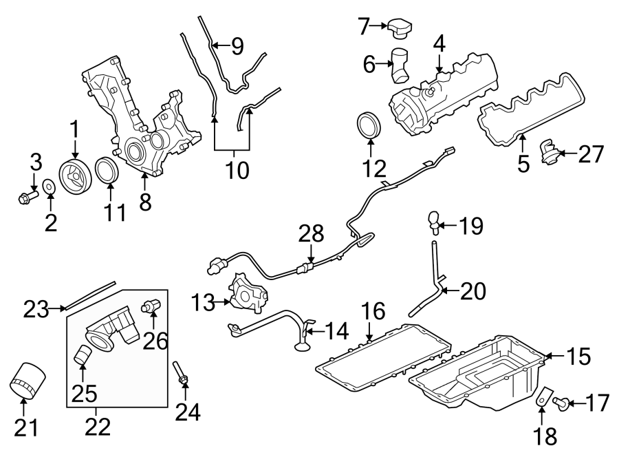 Diagram ENGINE PARTS. for your 2007 Ford F-150   